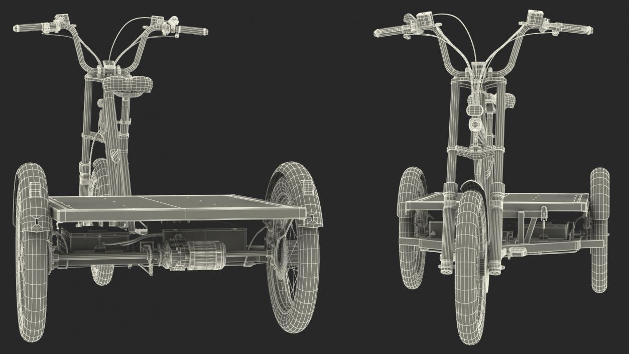 3D Rad Power Bike RadBurro with Flatbed Rigged model