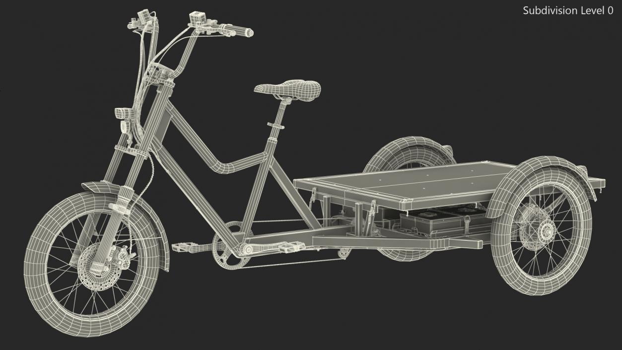 3D Rad Power Bike RadBurro with Flatbed Rigged model