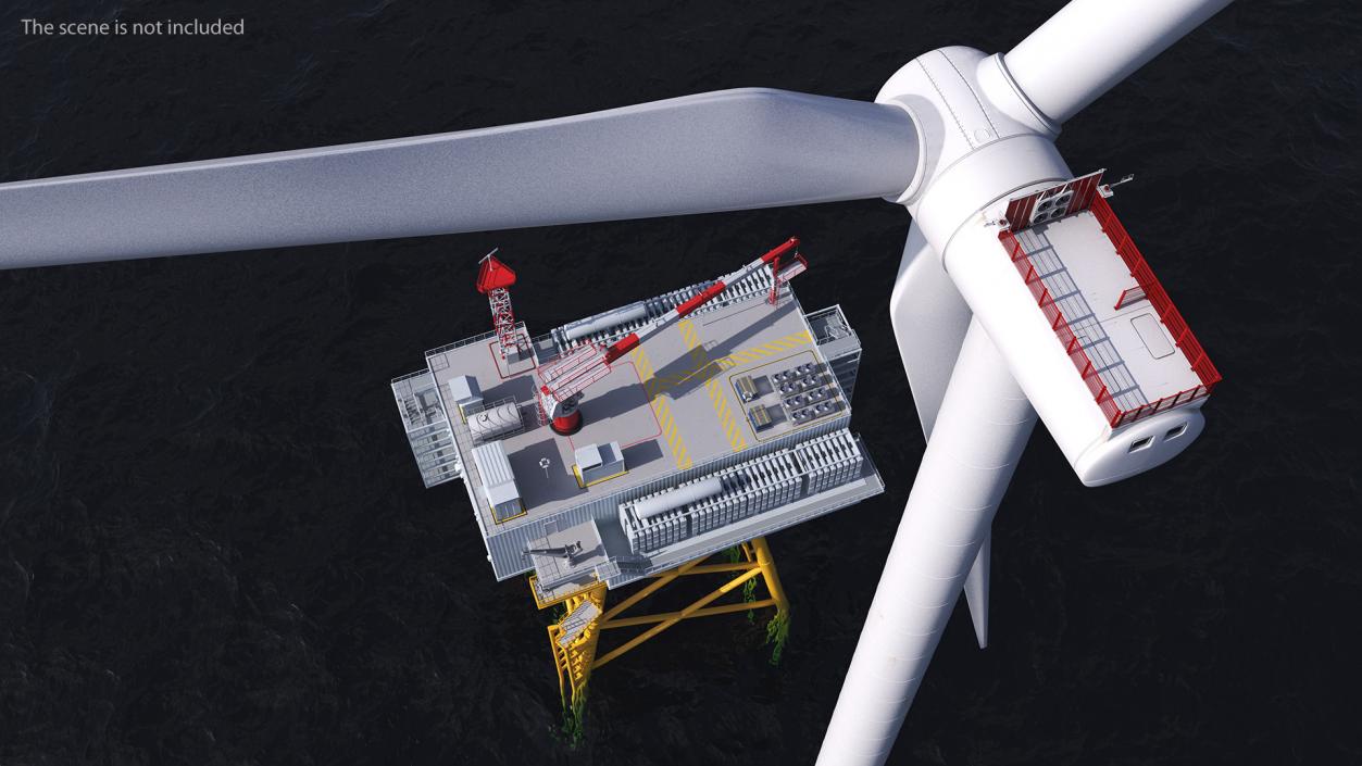 3D Offshore Wind Farm with Turbine