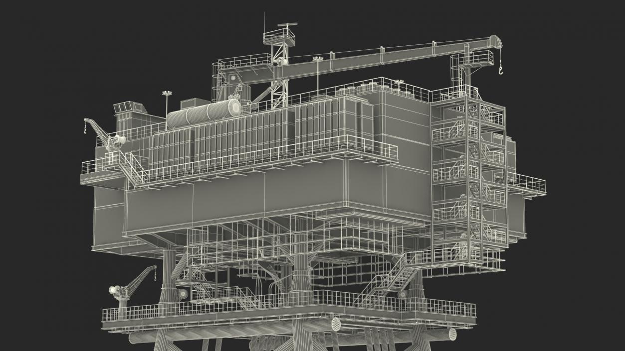 3D Offshore Wind Farm with Turbine