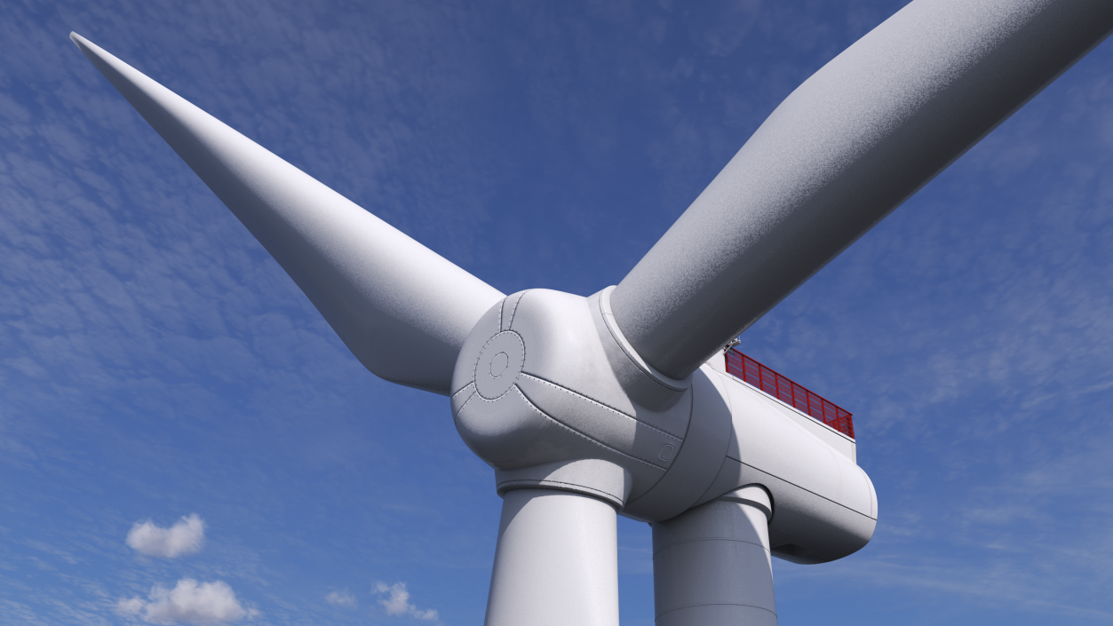 3D Offshore Wind Farm with Turbine