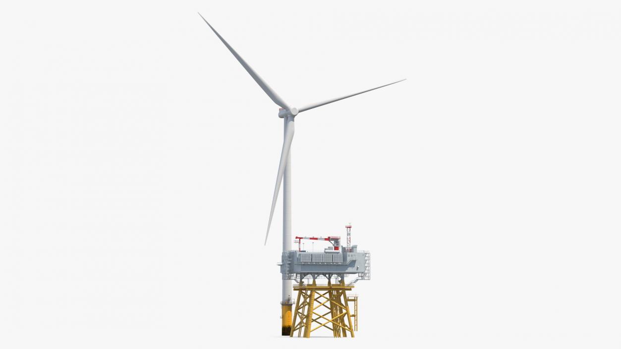 3D Offshore Wind Farm with Turbine