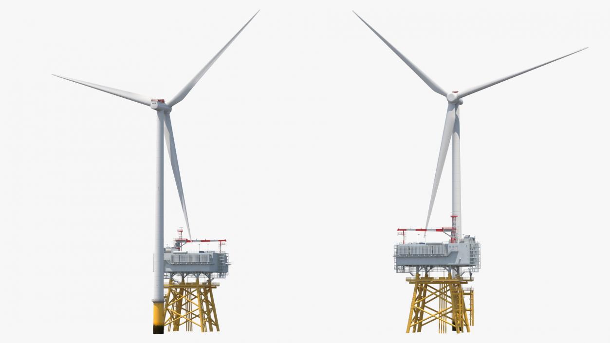 3D Offshore Wind Farm with Turbine