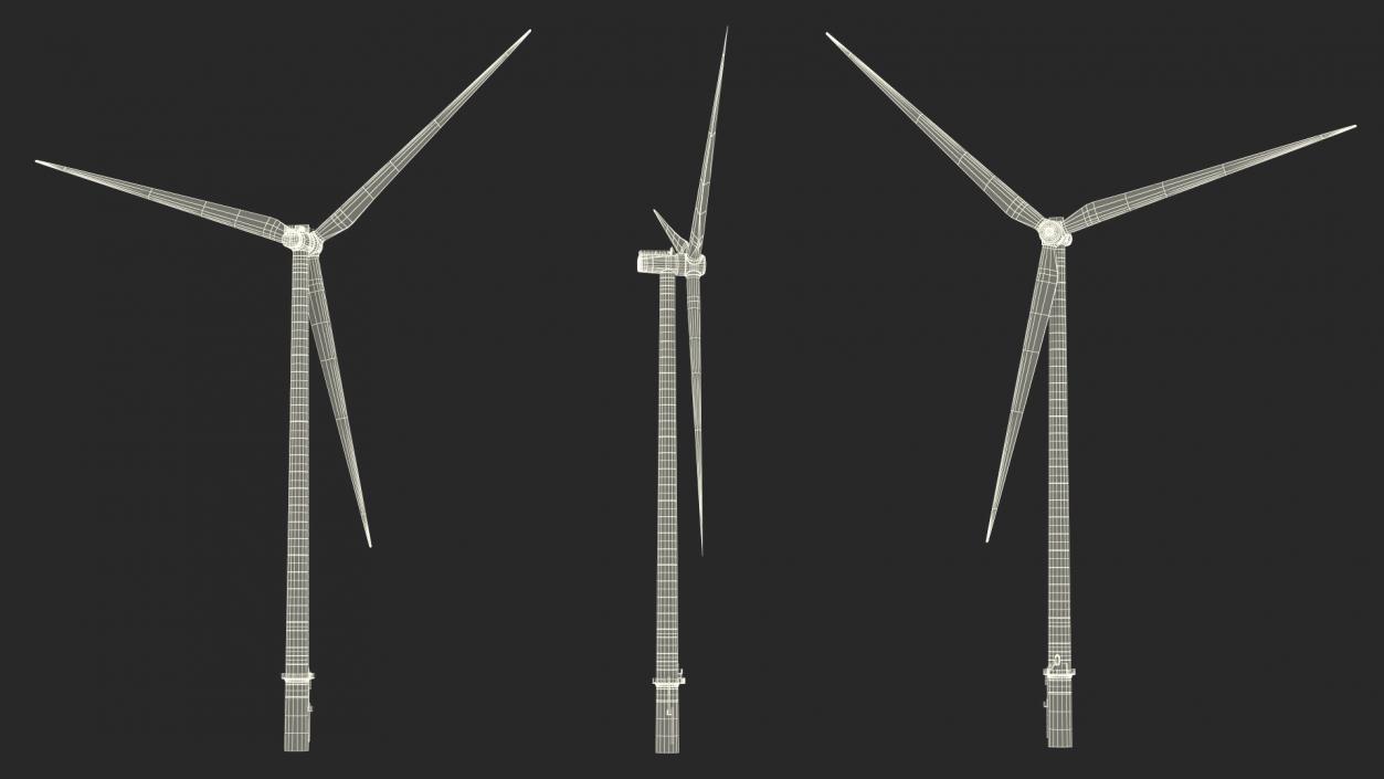 3D Offshore Wind Farm with Turbine