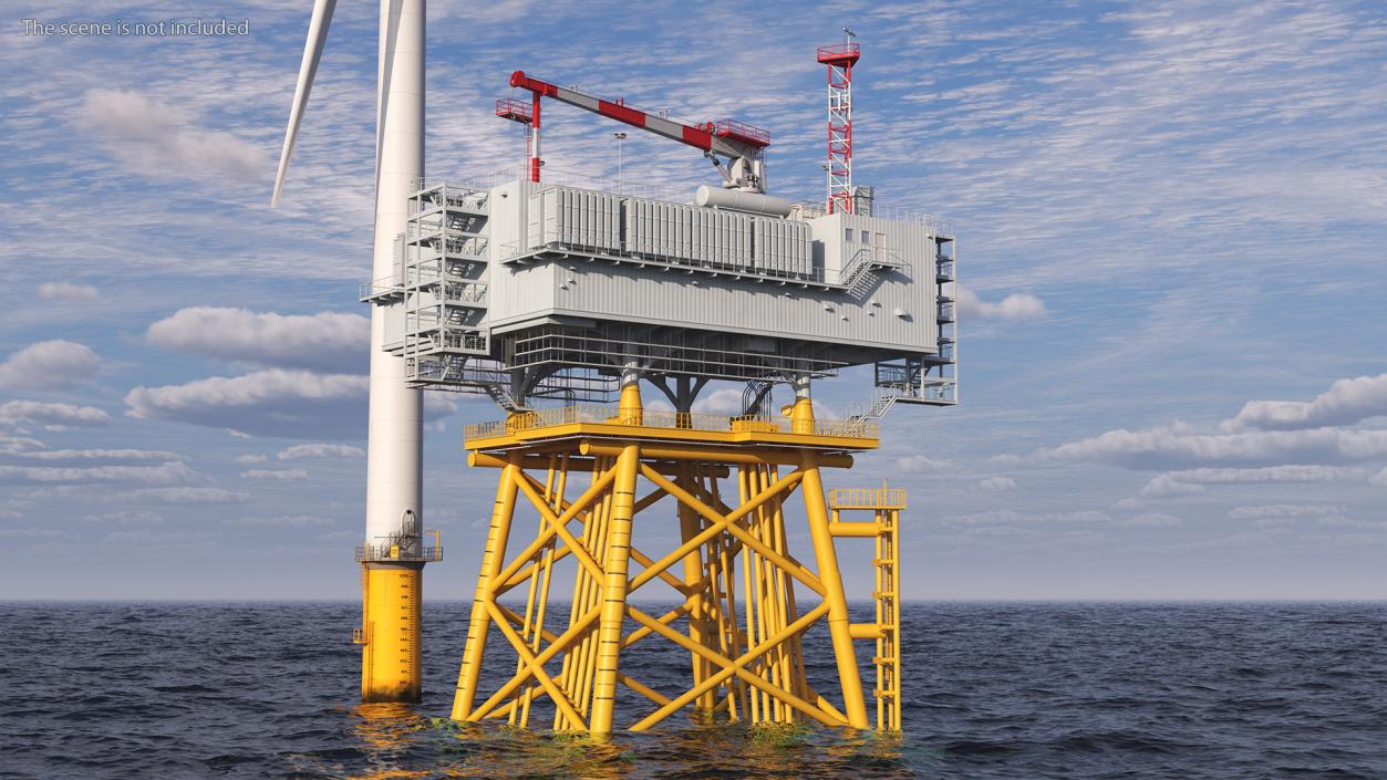 3D Offshore Wind Farm with Turbine