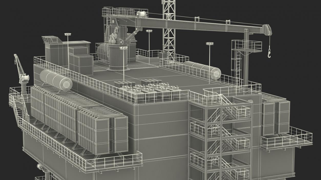 3D Offshore Wind Farm with Turbine