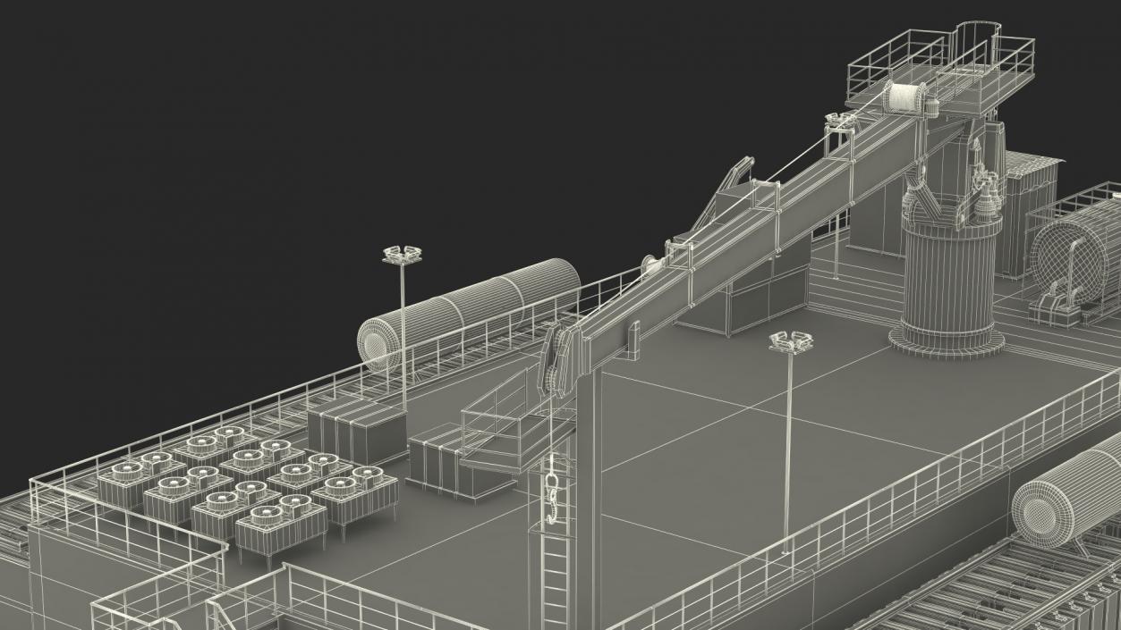 3D Offshore Wind Farm with Turbine