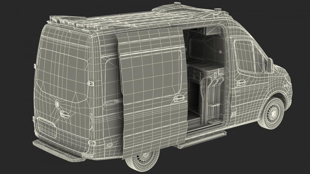 3D Ambulance Van Generic Rigged model