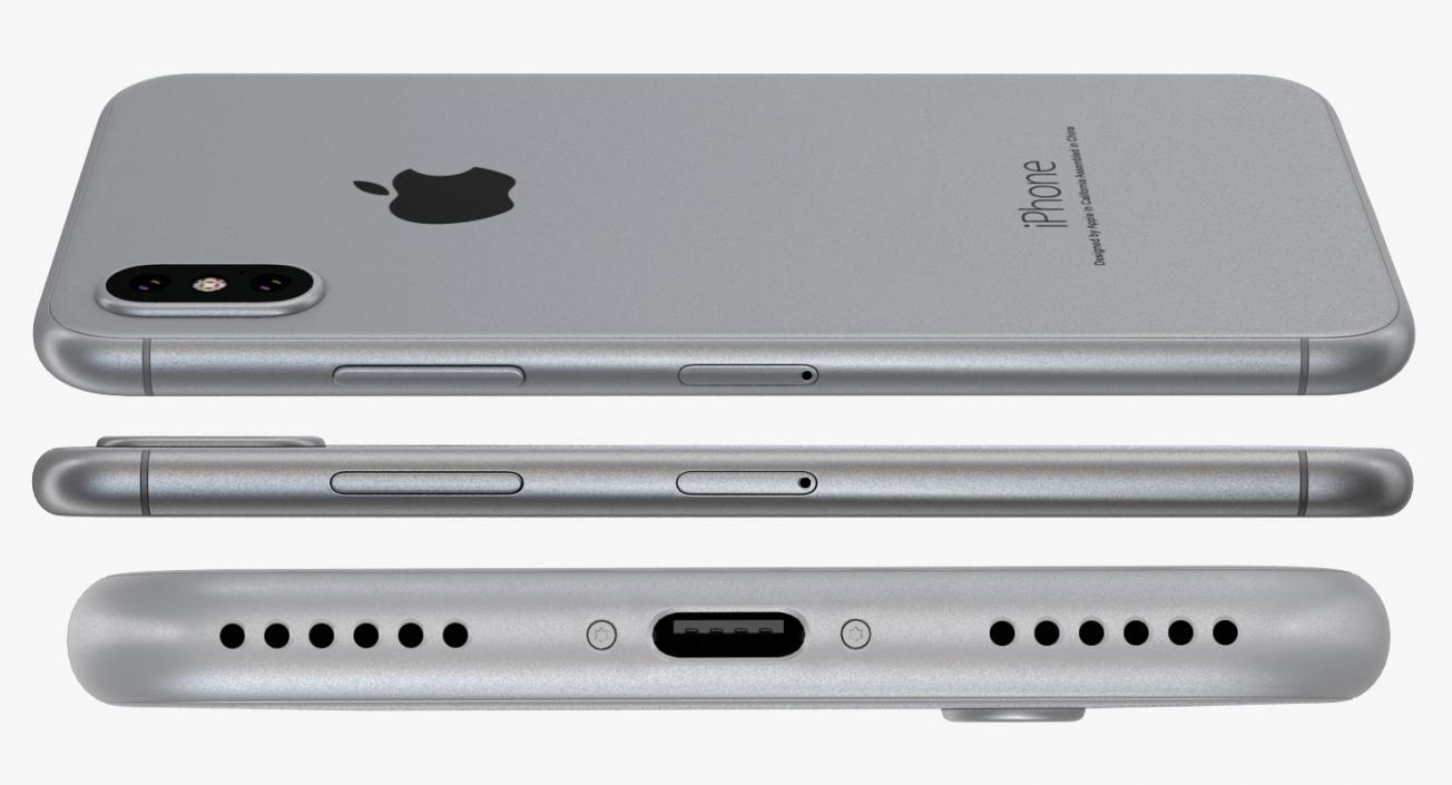 3D Iphone 8 Concept Silver model