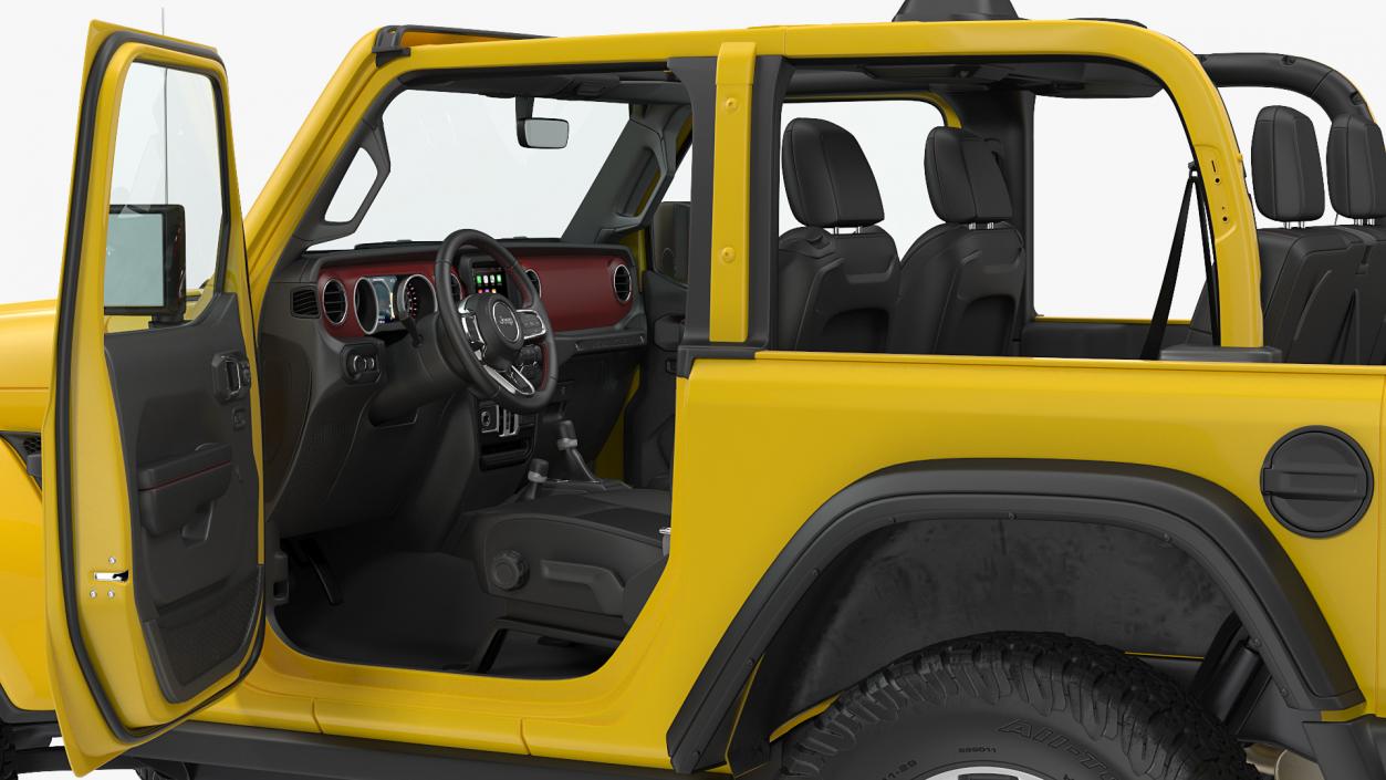 Jeep Wrangler with Thule Transporter Combi Rigged 3D model