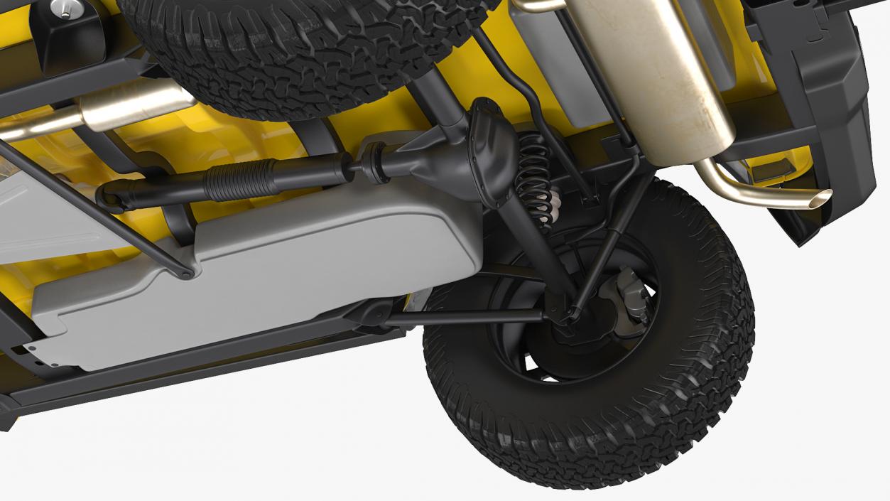 Jeep Wrangler with Thule Transporter Combi Rigged 3D model