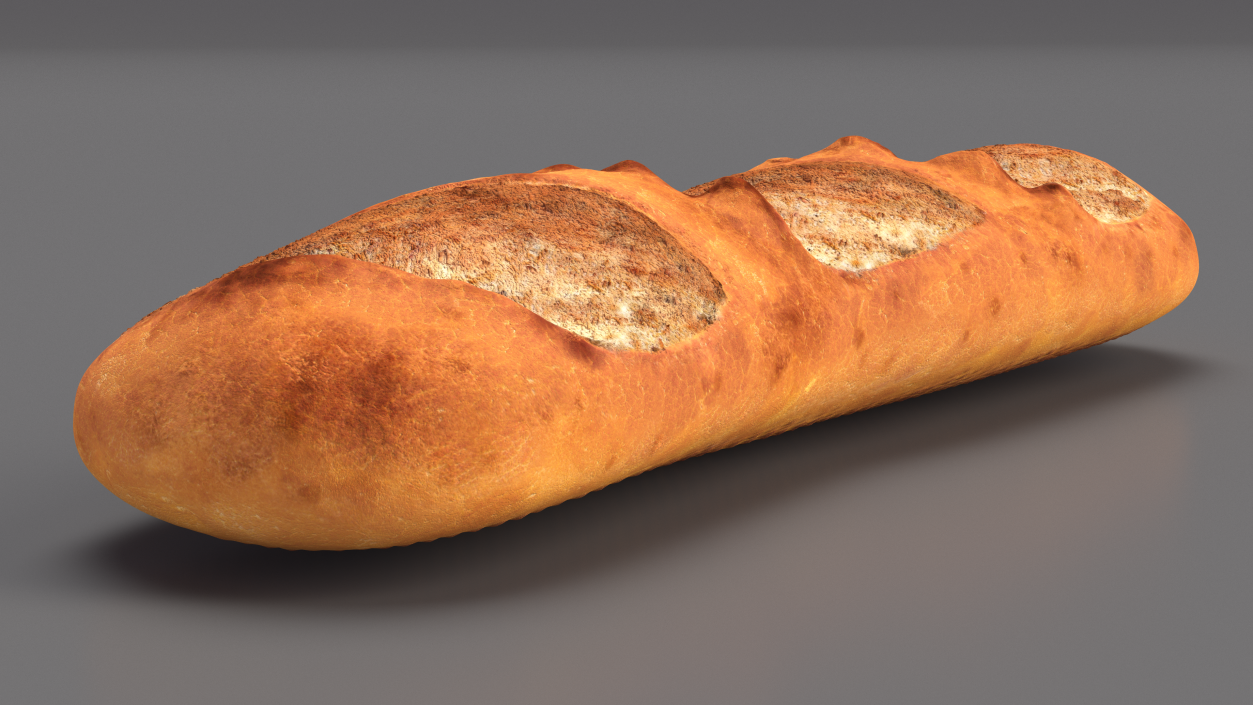 3D model Realistic French Baguette