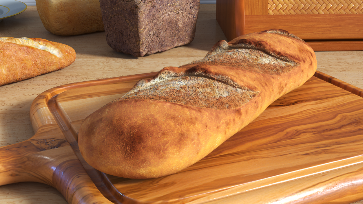 3D model Realistic French Baguette