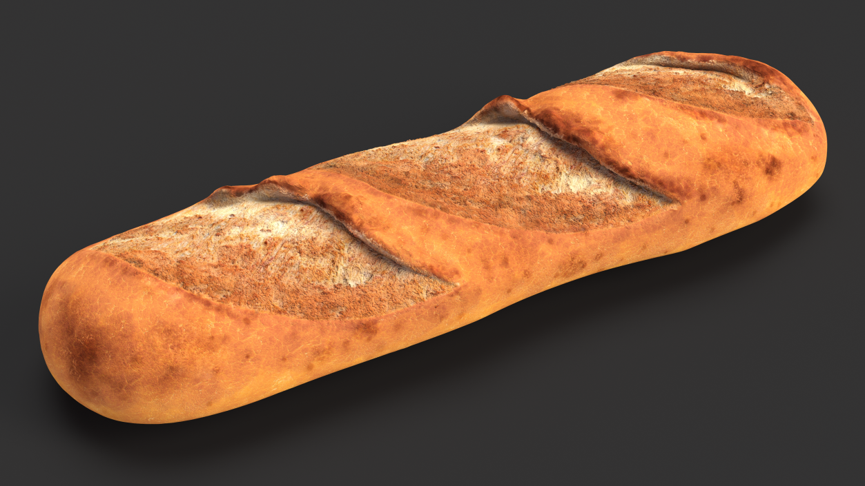 3D model Realistic French Baguette