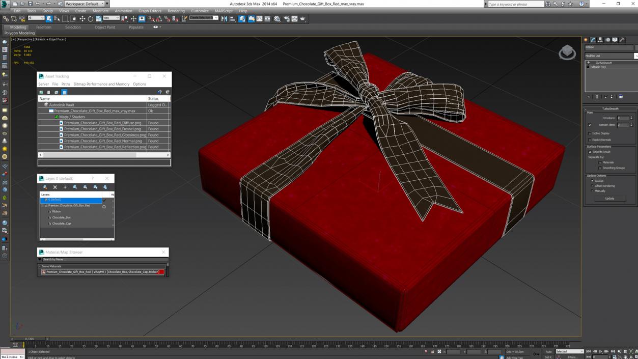 3D model Premium Chocolate Gift Box Red