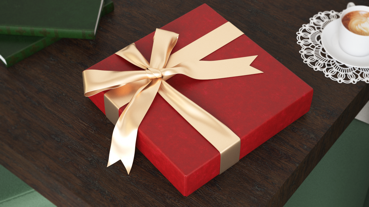 3D model Premium Chocolate Gift Box Red