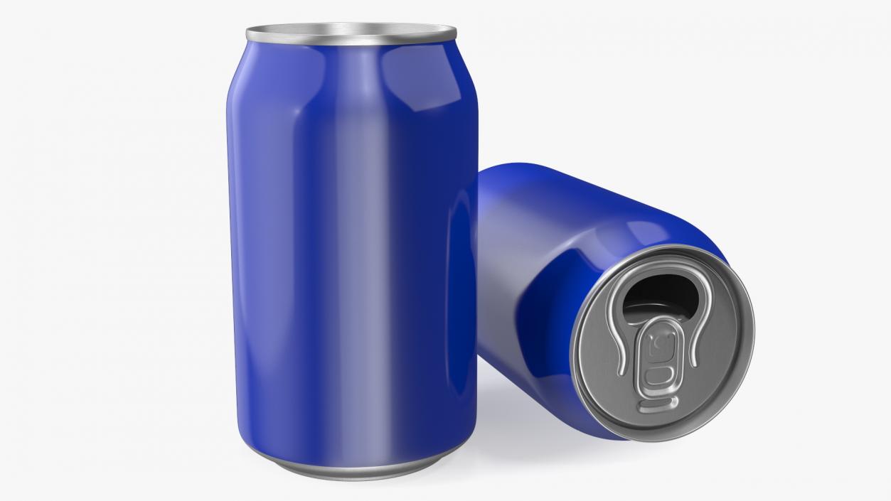 3D Aluminum Beverage Can Opened model