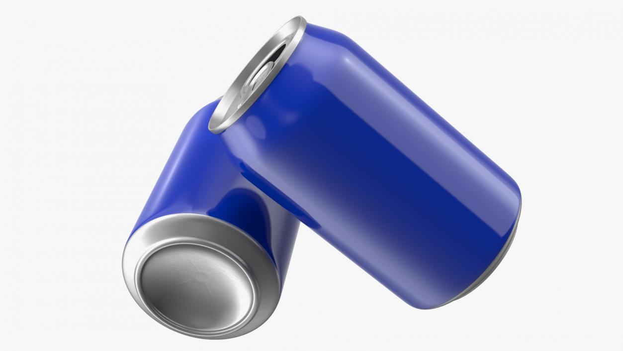 3D Aluminum Beverage Can Opened model