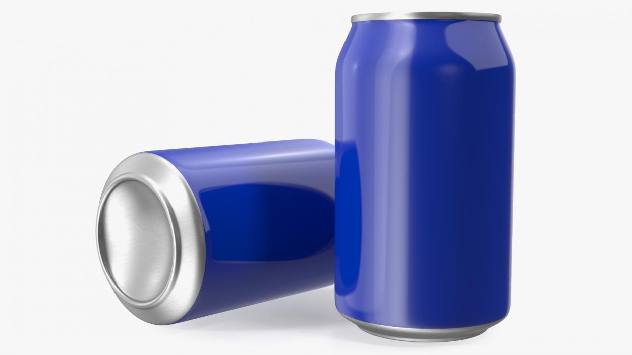 3D Aluminum Beverage Can Opened model