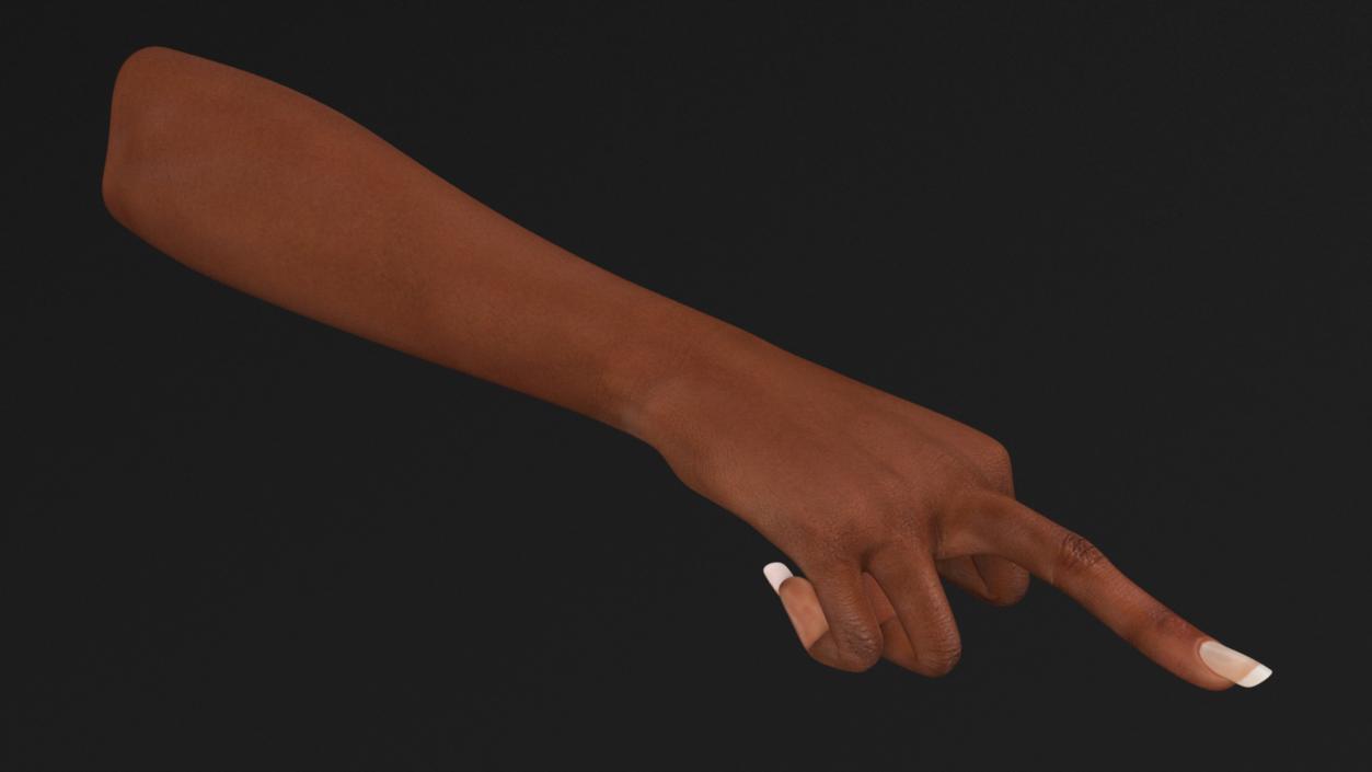 3D model Hand of Dark Skinned Woman Middle Finger Sign