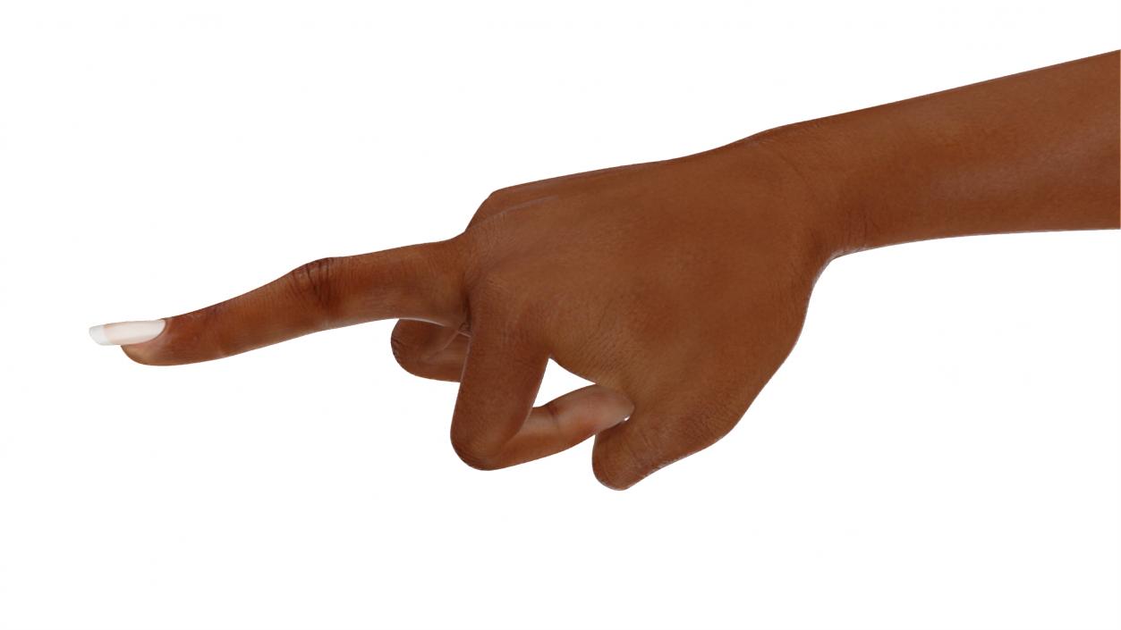 3D model Hand of Dark Skinned Woman Middle Finger Sign