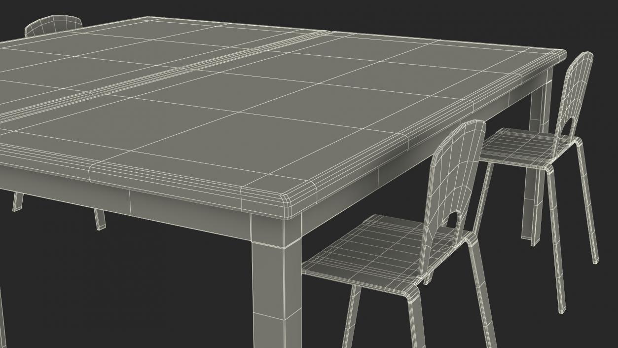 3D model Square Library Table