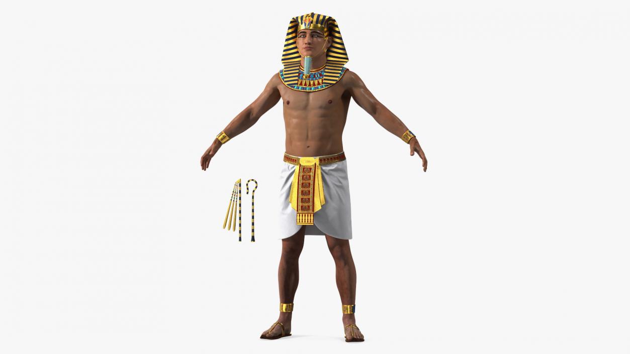 Egyptian Pharaoh Rigged for Cinema 4D 3D