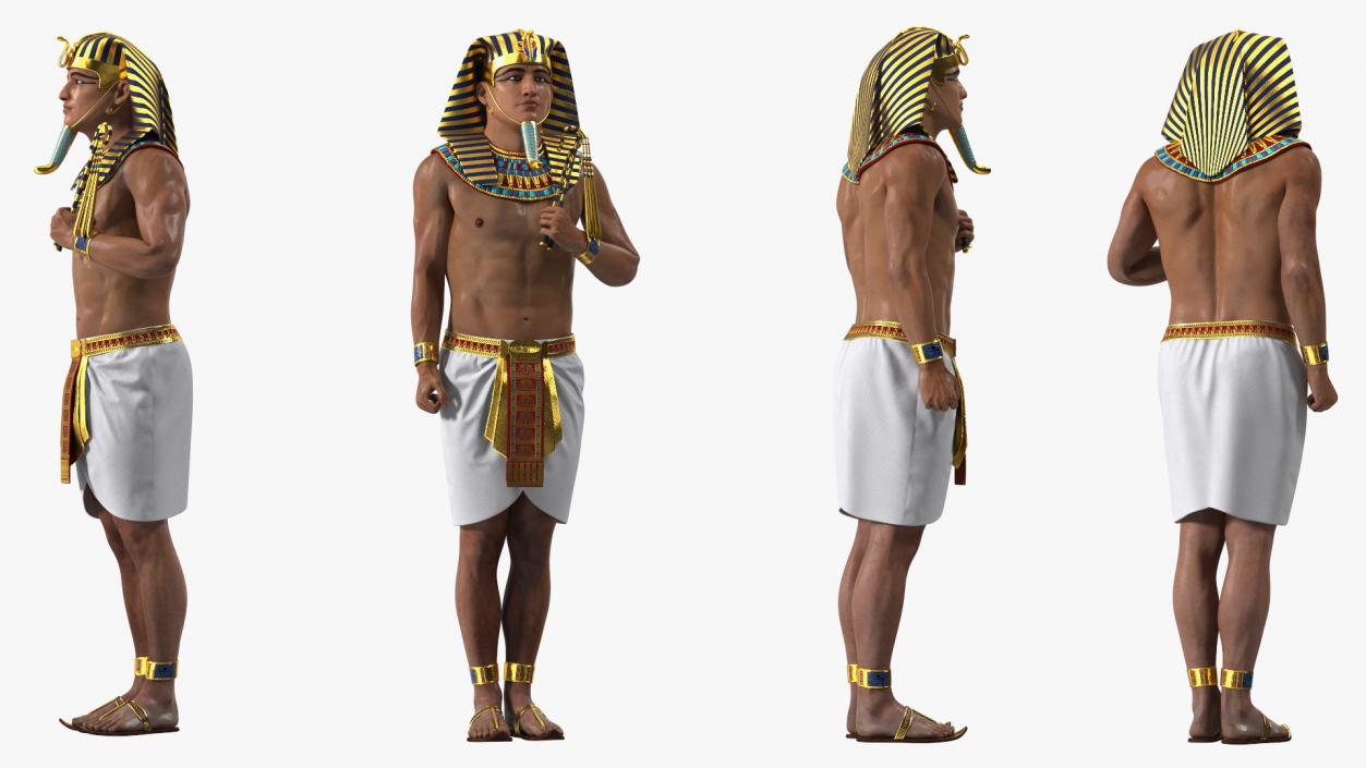 Egyptian Pharaoh Rigged for Cinema 4D 3D