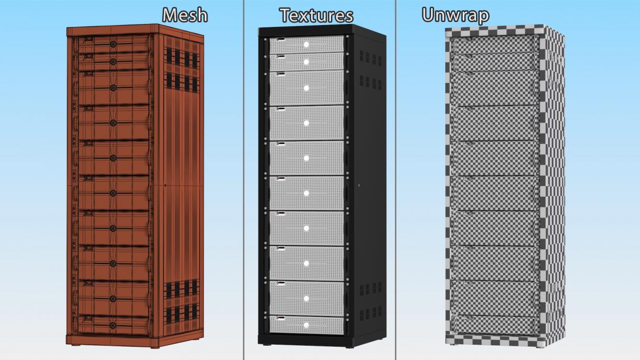 3D Floor Stand Server Rack model