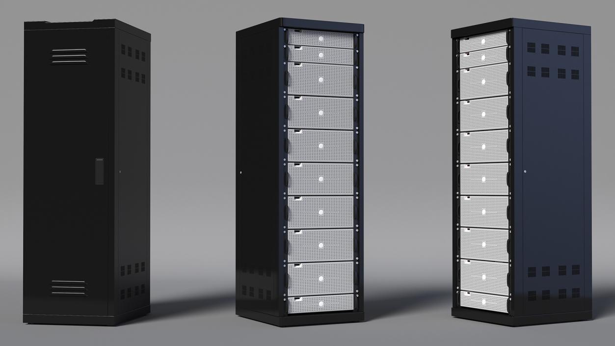 3D Floor Stand Server Rack model