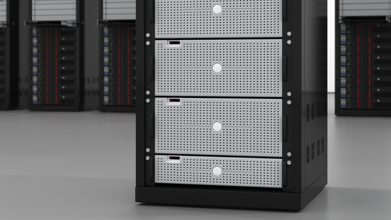 3D Floor Stand Server Rack model