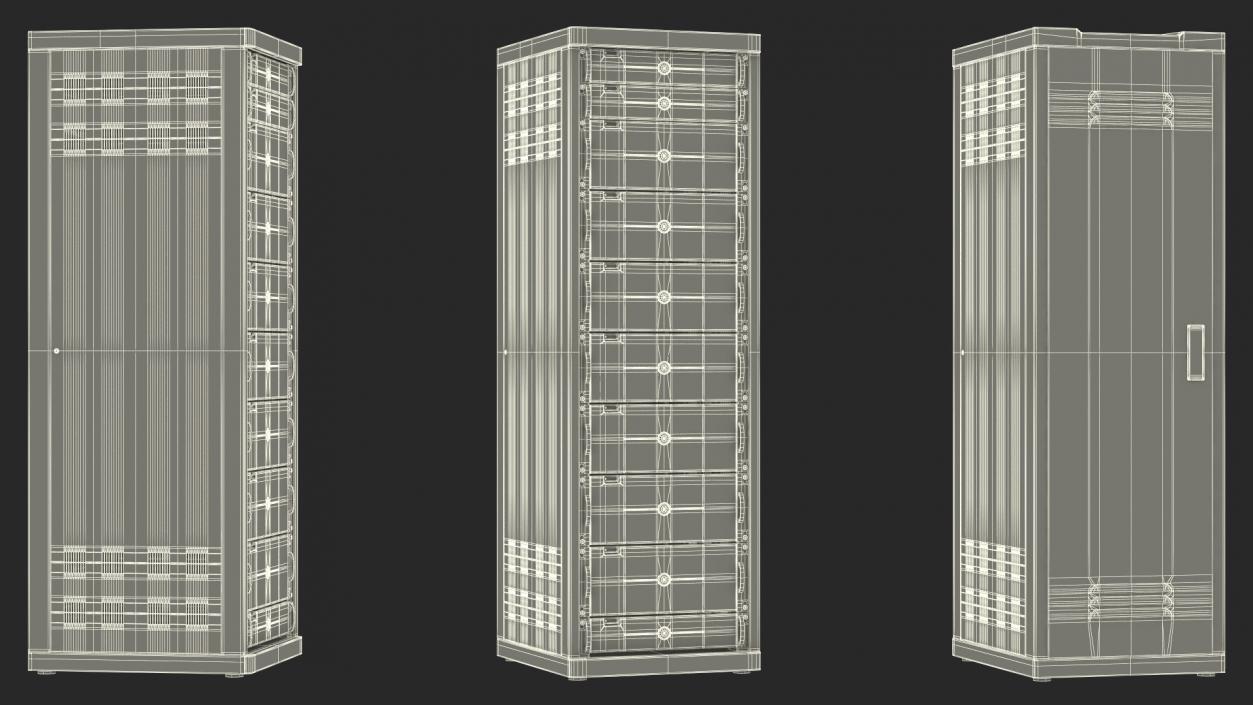 3D Floor Stand Server Rack model