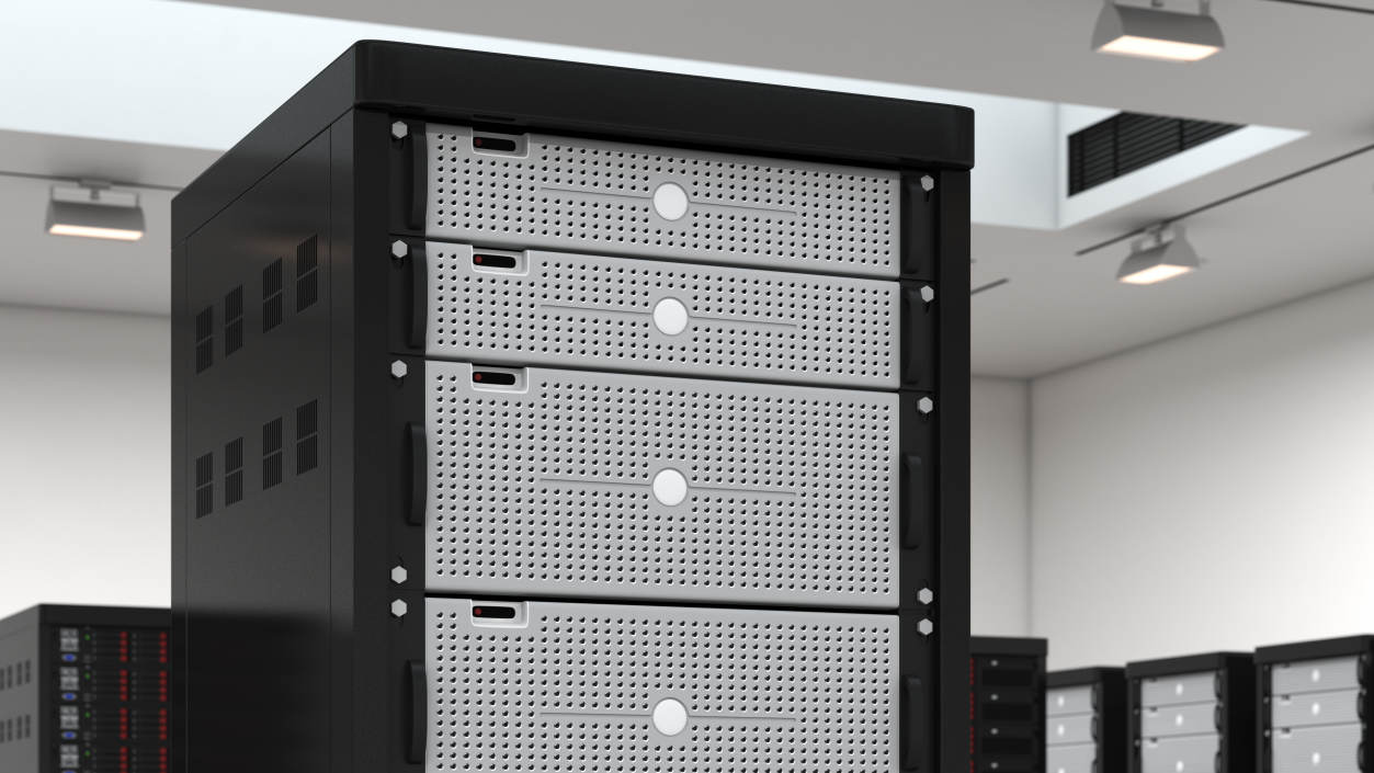 3D Floor Stand Server Rack model