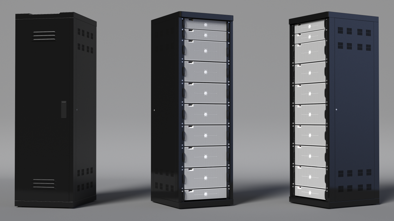 3D Floor Stand Server Rack model