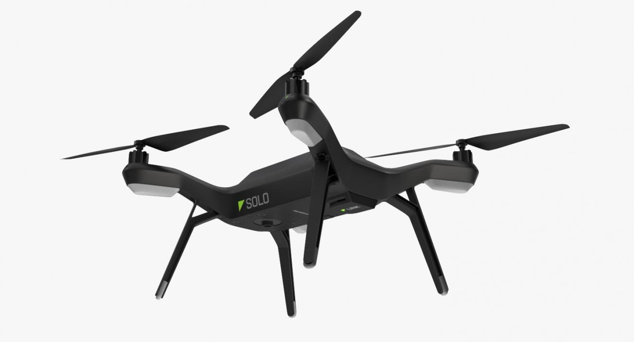 3DR Solo Drone Quadcopter Set 3D model