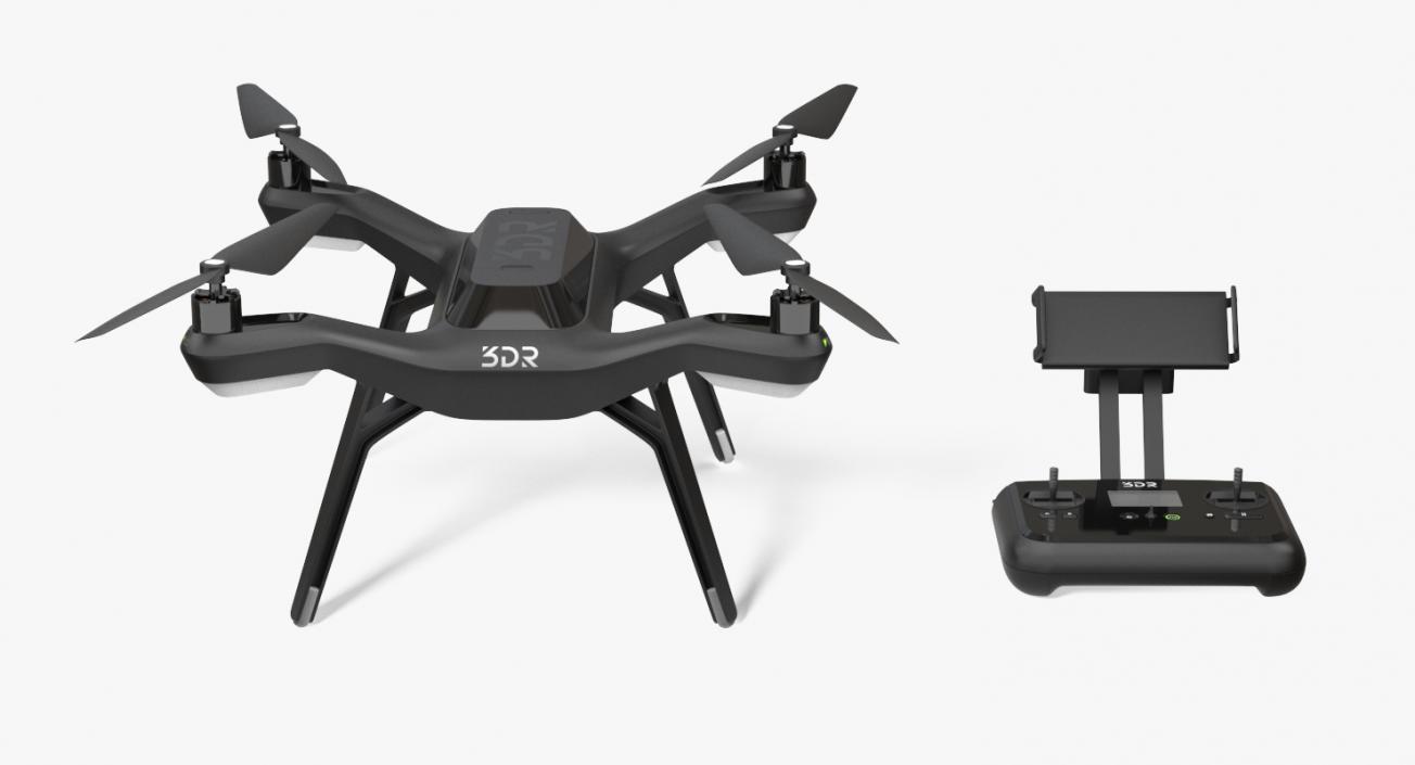 3DR Solo Drone Quadcopter Set 3D model