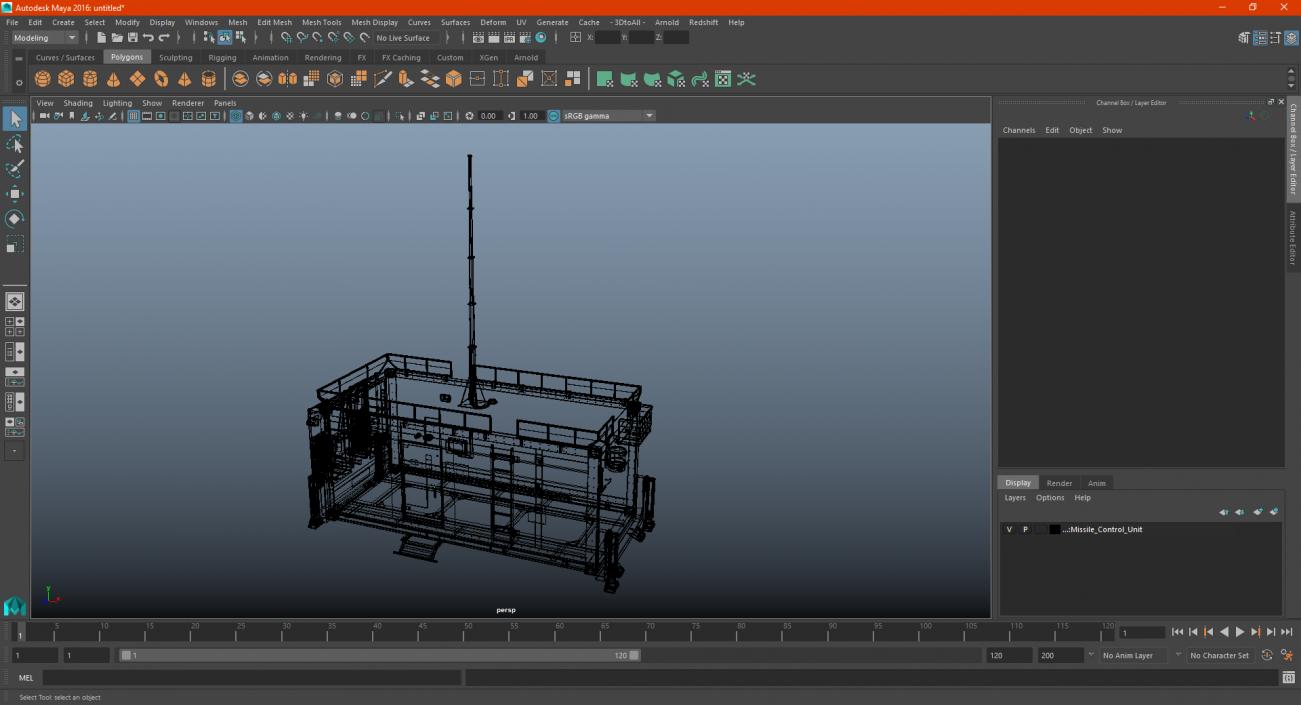 3D model Missile Control Unit