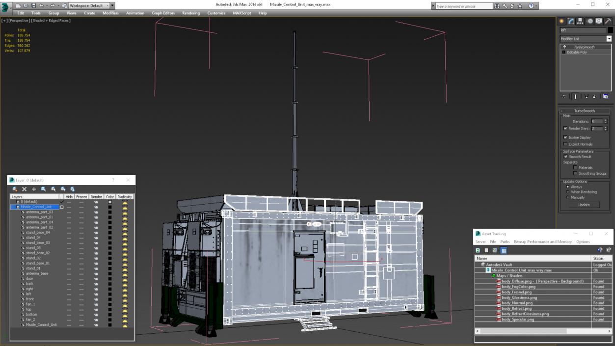 3D model Missile Control Unit