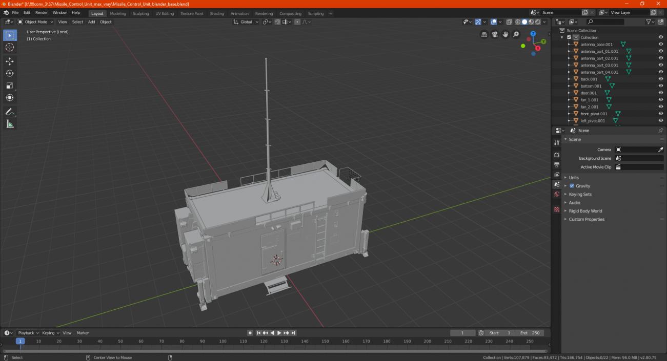 3D model Missile Control Unit