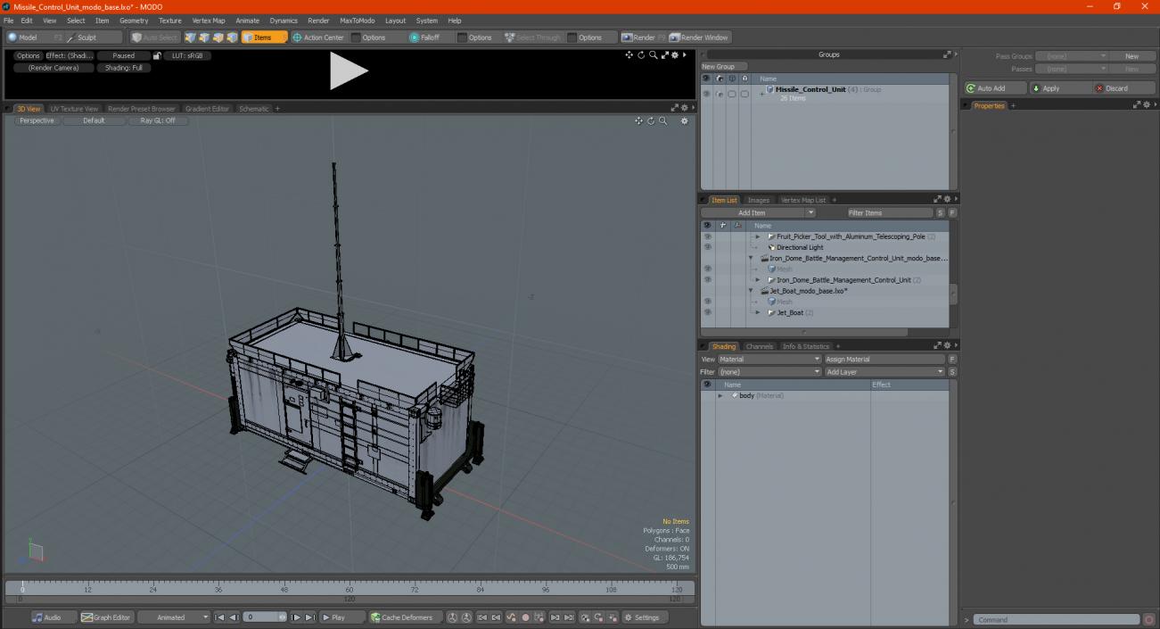 3D model Missile Control Unit