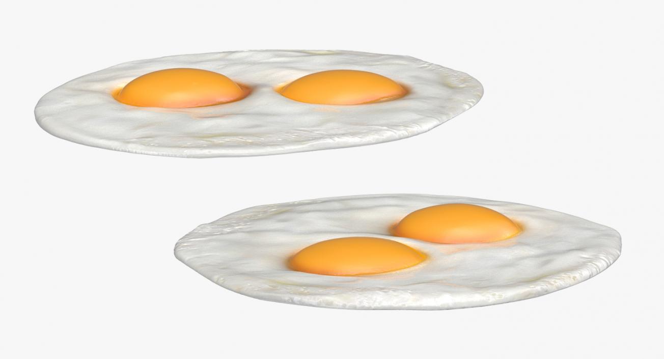 Two Fried Eggs 3D model