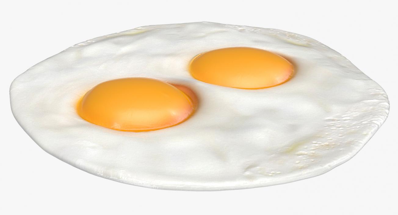 Two Fried Eggs 3D model