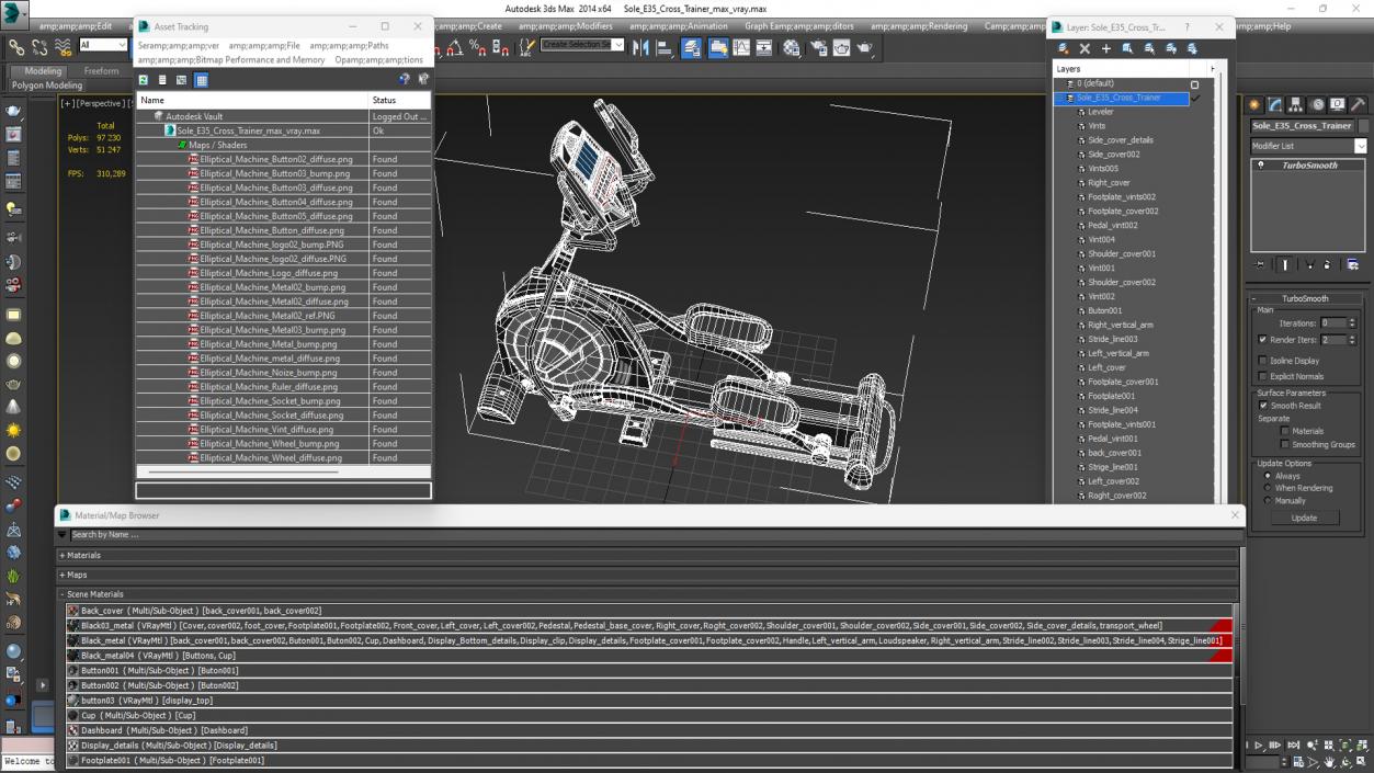 Sole E35 Cross Trainer 3D