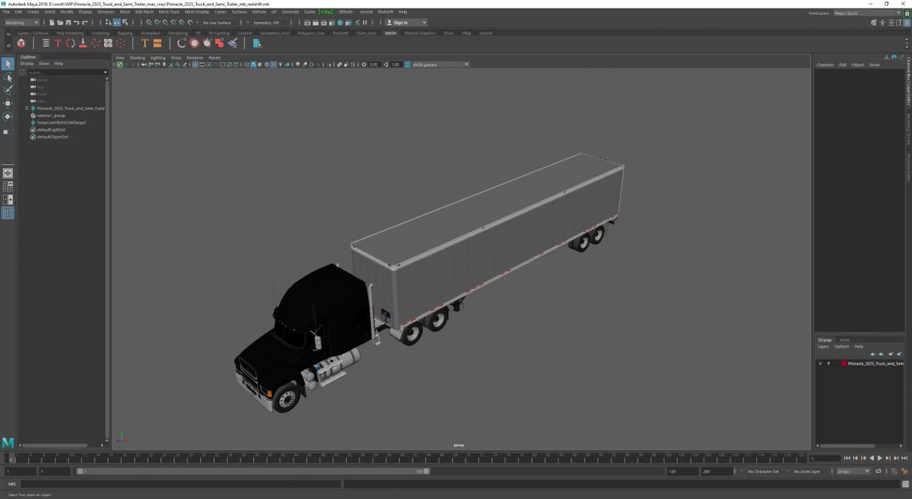 3D Pinnacle 2025 Truck and Semi Trailer