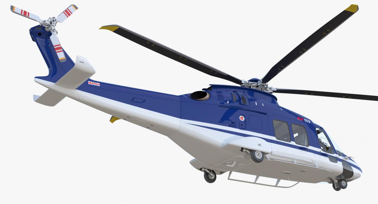 3D Multirole Helicopter AgustaWestland AW169