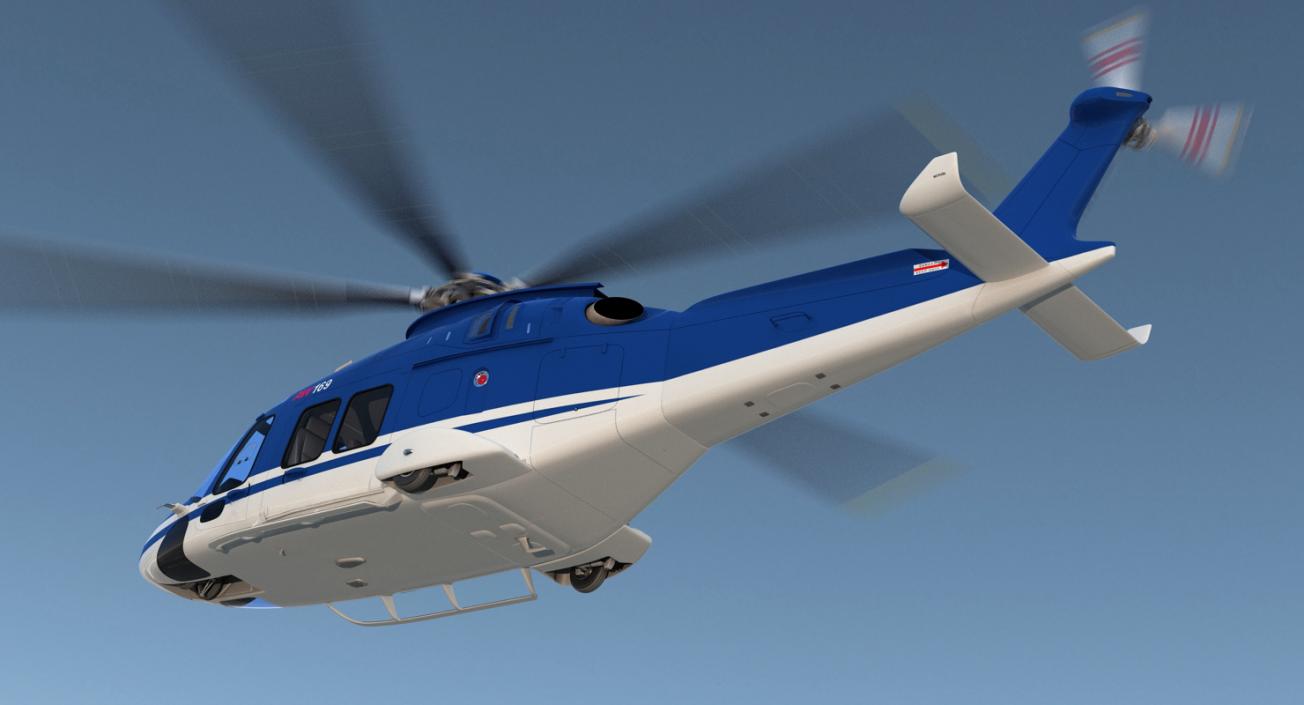 3D Multirole Helicopter AgustaWestland AW169