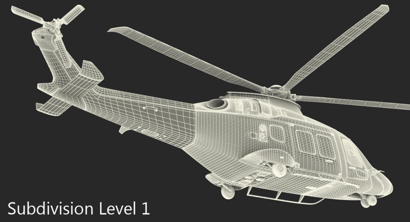 3D Multirole Helicopter AgustaWestland AW169