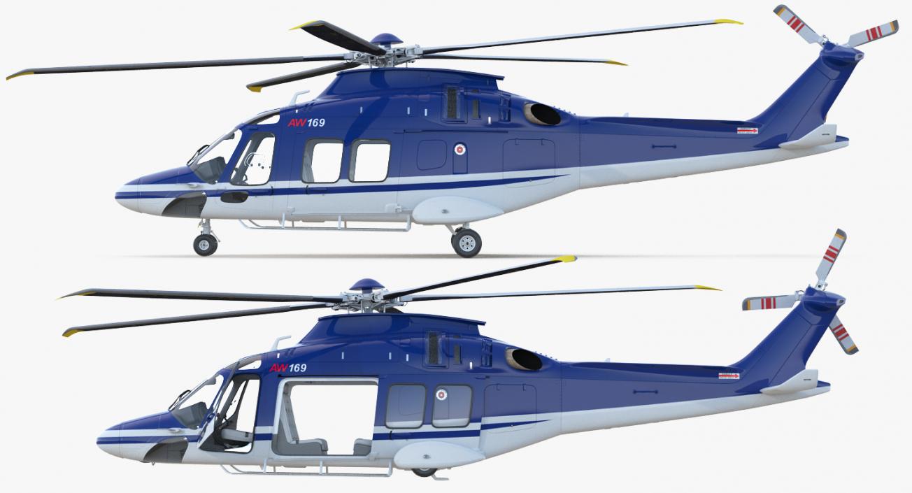 3D Multirole Helicopter AgustaWestland AW169