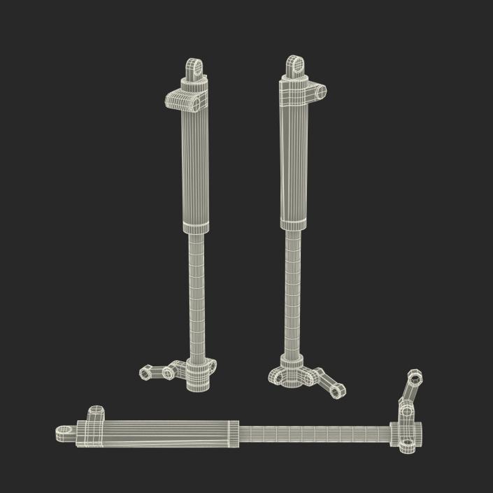 3D Sci-Fi Painted Hydraulic Cylinder model