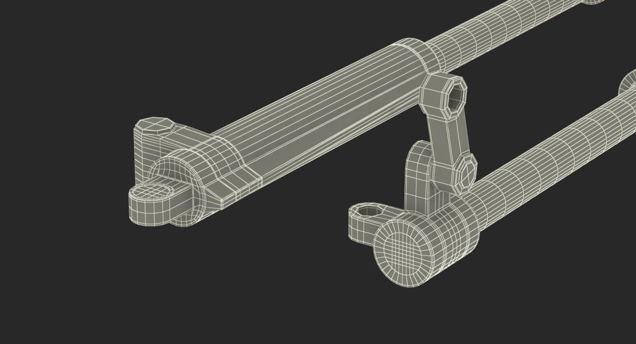 3D Sci-Fi Painted Hydraulic Cylinder model